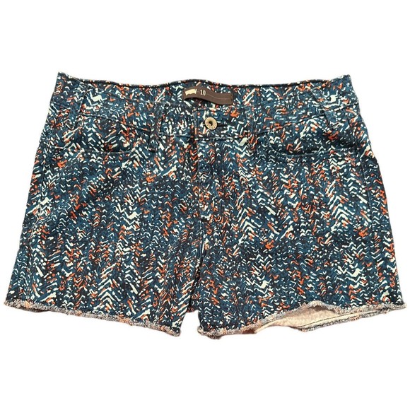 Levi's Blue and Orange Frayed Hem Jean Shorts Inseam 4 Inches  Sz 10 Excellent - Picture 5 of 5